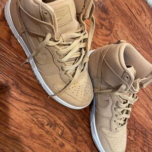 Nike Beige High-Top Sneakers